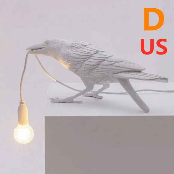Decorative Bird Wall Lamp with Resin Design (30cm Modern Light)