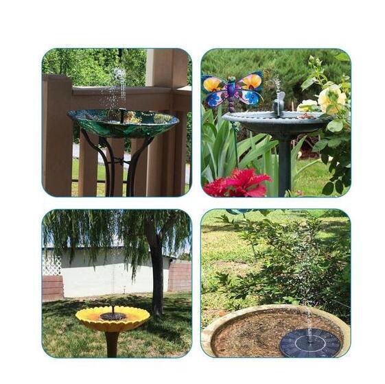 Solar Floating Fountain - Sun-Powered Garden & Birdbath Water Feature