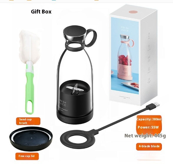 Portable Blender USB Rechargeable 350ML with 4 Stainless Steel Blades