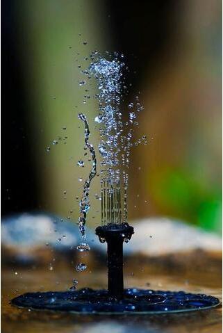 Solar Floating Fountain - Sun-Powered Garden & Birdbath Water Feature