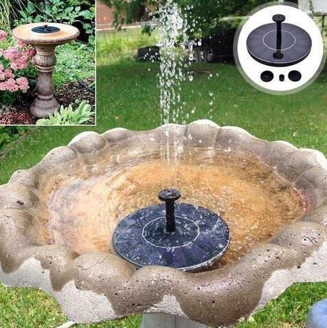 Solar Floating Fountain - Sun-Powered Garden & Birdbath Water Feature