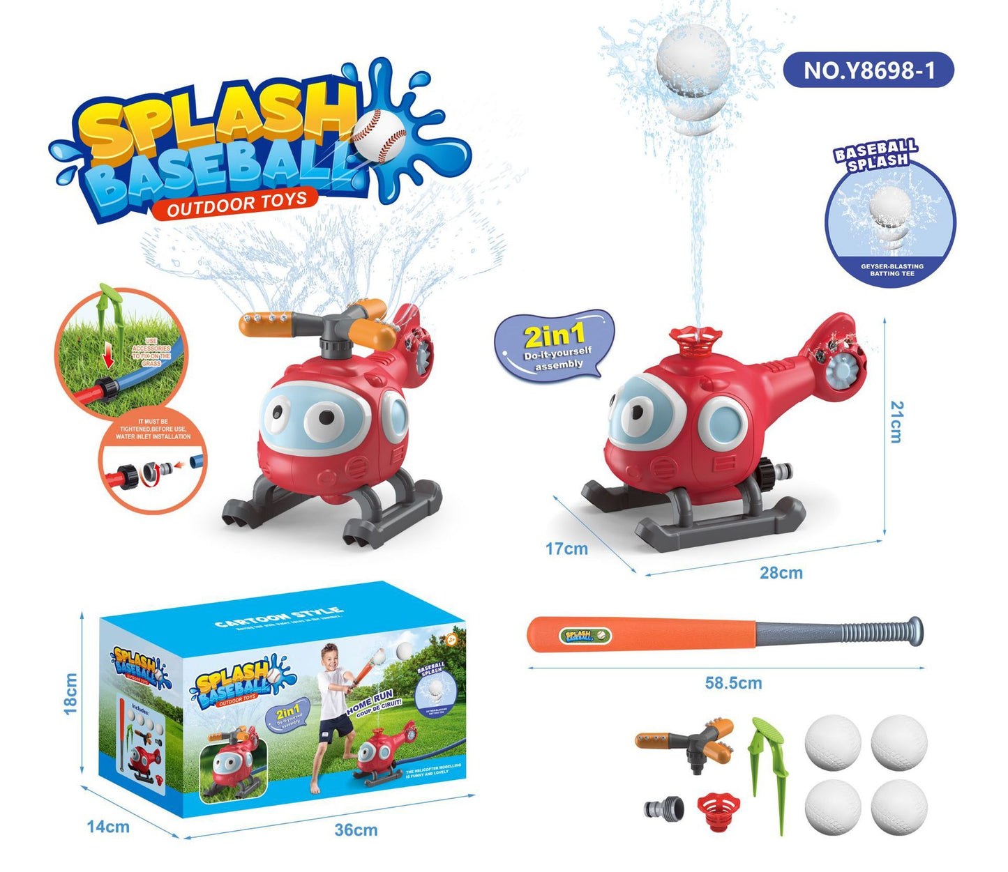Kids Cartoon Outdoor Water Sprinkler Toy for Summer Fun