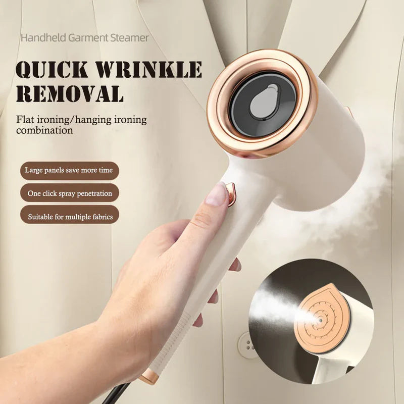Mini Portable Garment Steamer - Handheld Fabric Iron for Travel