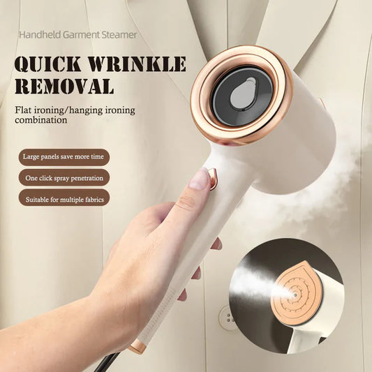 Mini Portable Garment Steamer - Handheld Fabric Iron for Travel